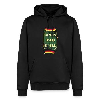 Guten Tag Yall Deutschland Flagge Lustig - Männer Premium Bio Hoodie - Schwarz - Vorne - Nico (187cm)