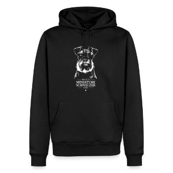 Miniature Schnauzer Dad Hunde Hund Wilsigns - Männer Premium Bio Hoodie - Schwarz - Vorne - Nico (187cm)