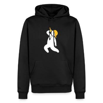 Hiphop Rapper - Männer Premium Bio Hoodie - Schwarz - Vorne - Nico (187cm)