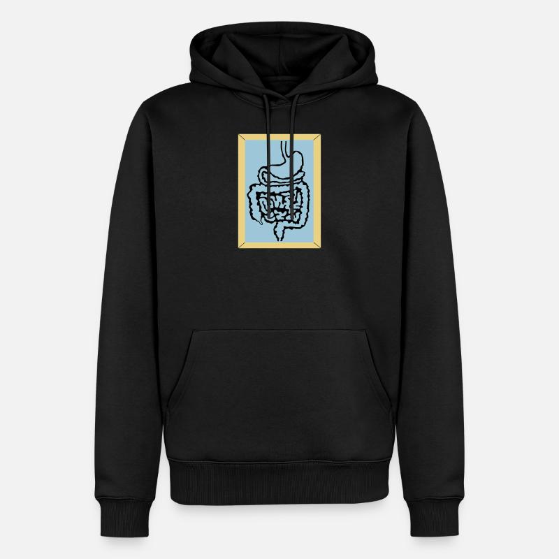 medizinischer Darm 2 d1 - Männer Premium Bio Hoodie - Schwarz