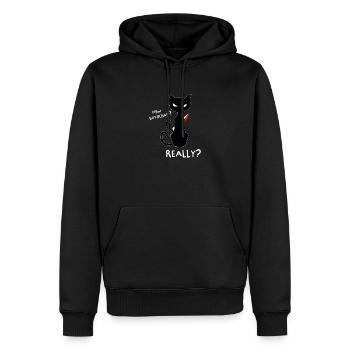 Neuen Freund? - Lustiges Kitty Shirt Design - Männer Premium Bio Hoodie - Schwarz - Vorne - Nico (187cm)