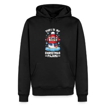 This Is My Christmas Pajama Süßer Pinguin - Männer Premium Bio Hoodie - Schwarz - Vorne - Nico (187cm)