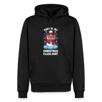 This Is My Christmas Pajama Shirt Süßer Pinguin - Männer Premium Bio Hoodie - Schwarz - Vorne - Nico (187cm)
