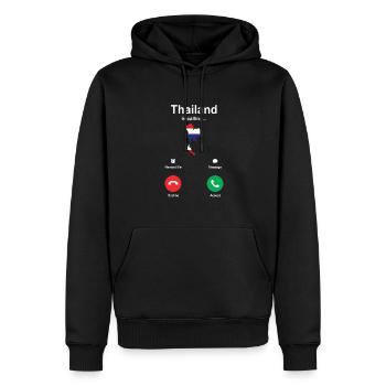 Thailand - Männer Premium Bio Hoodie - Schwarz - Vorne - Nico (187cm)
