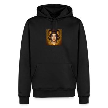 Déesse Sothis, messagère d'abondance - Sweat à capuche Premium bio Homme - noir - Devant - Nico (187cm)