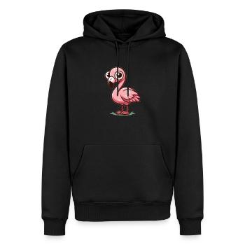 Flamingo - Men’s Premium Organic Hoodie - black - Front - Nico (187cm)