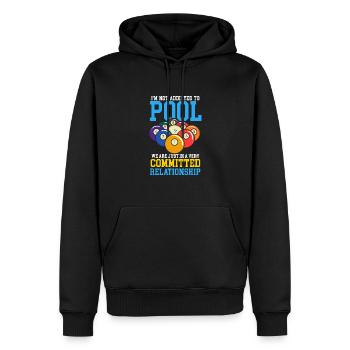 Joueur de billard Cue Sports Billard - Sweat à capuche Premium bio Homme - noir - Devant - Nico (187cm)