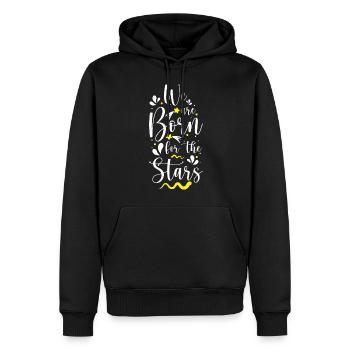 Stern Wunsch Teleskop Astronaut - Männer Premium Bio Hoodie - Schwarz - Vorne - Nico (187cm)