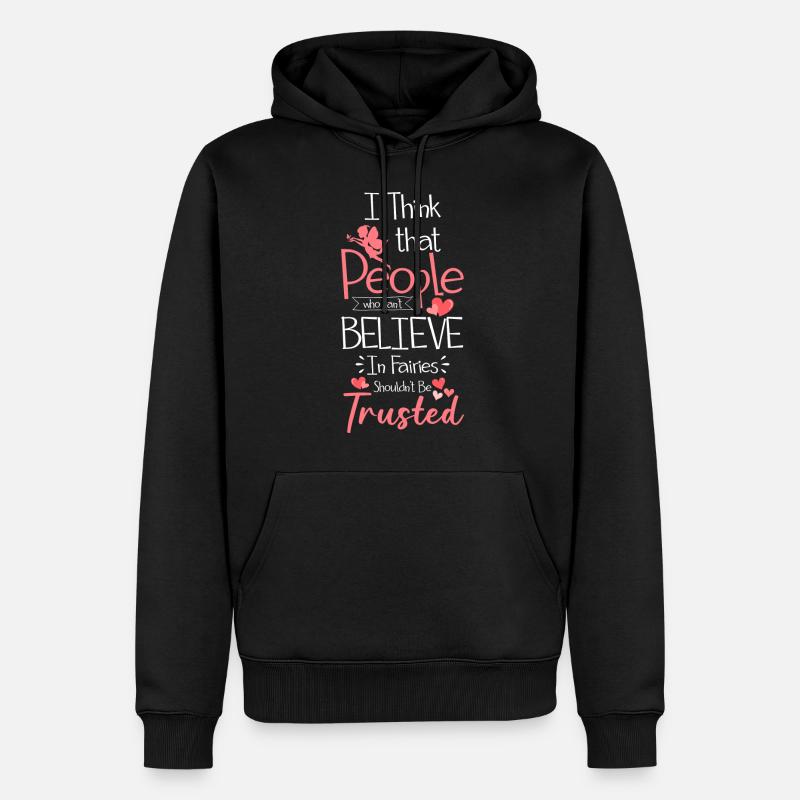 Elfe Mädchen Blütenfee - Männer Premium Bio Hoodie - Schwarz