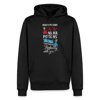 Alchemie Zeichen Weisheit - Männer Premium Bio Hoodie - Schwarz - Vorne - Nico (187cm)