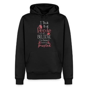Sort de fée fée fille - Sweat à capuche Premium bio Homme - noir - Devant - Nico (187cm)