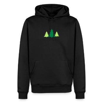 Christbaum, Gruppe - Männer Premium Bio Hoodie - Schwarz - Vorne - Nico (187cm)