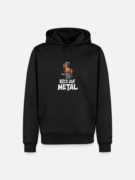 Bock auf Metal - Männer Premium Bio Hoodie - Schwarz