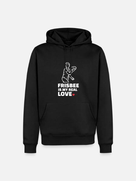 Ich Liebe Frisbee - Männer Premium Bio Hoodie - Schwarz
