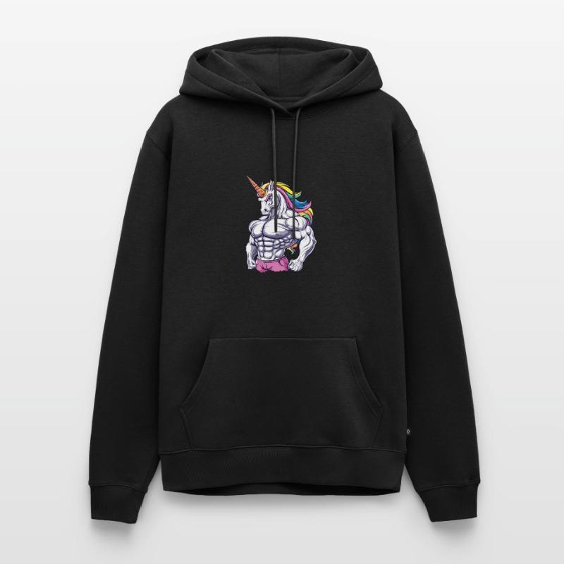 Gym Einhorn Männer Premium Bio Hoodie