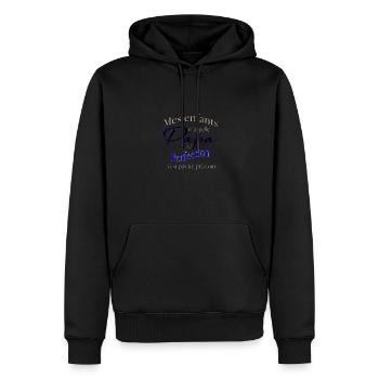 Mes enfants m'appelle Papa - Sweat à capuche Premium bio Homme - noir - Devant - Nico (187cm)
