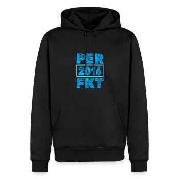 Jahr 2016 - Männer Premium Bio Hoodie - Schwarz - Vorne - Nico (187cm)