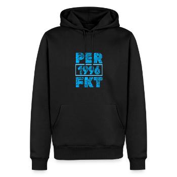 Perfektioniert 1996 - Männer Premium Bio Hoodie - Schwarz - Vorne - Nico (187cm)