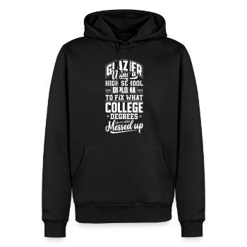 Glazier Window Fitter Pun - Männer Premium Bio Hoodie - Schwarz - Vorne - Nico (187cm)