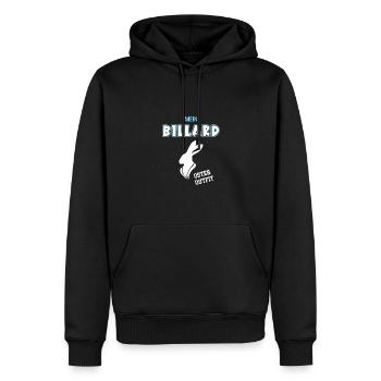 Billard Oster Outfit Ostergeschenk Billarder - Männer Premium Bio Hoodie - Schwarz - Vorne - Nico (187cm)