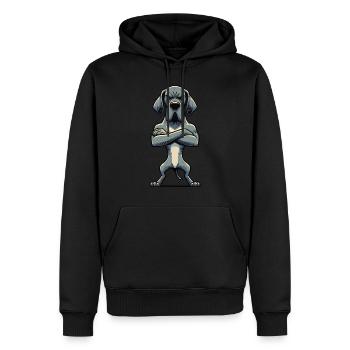 Deutsche Dogge Doggen Doggenbesitzer Doggenfan - Männer Premium Bio Hoodie - Schwarz - Vorne - Nico (187cm)