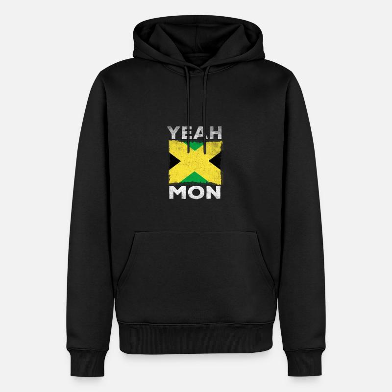 Drapeau de la Jamaïque - Sweat à capuche Premium bio Homme - noir