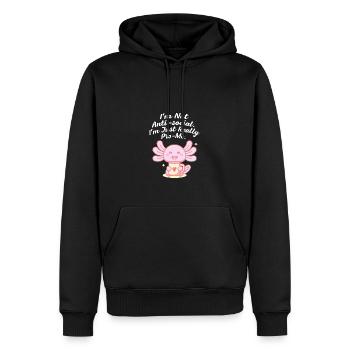 Je suis introverti positif positif Zi - Sweat à capuche Premium bio Homme - noir - Devant - Nico (187cm)