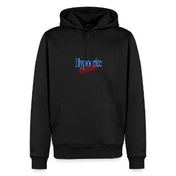 Hypocrite certifié - Sweat à capuche Premium bio Homme - noir - Devant - Nico (187cm)
