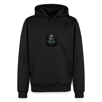 Step Into A Moonlit Forest Enigma In Sinister Glow - Sweat à capuche Premium bio Homme - noir - Devant - Nico (187cm)