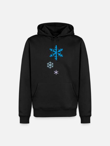 SNOWFLAKES - Men’s Premium Organic Hoodie - black