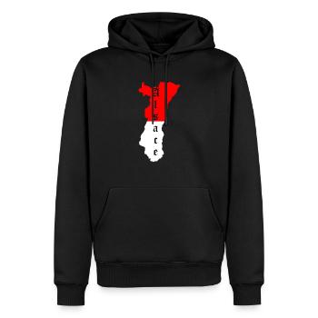 Alsace - Sweat à capuche Premium bio Homme - noir - Devant - Nico (187cm)