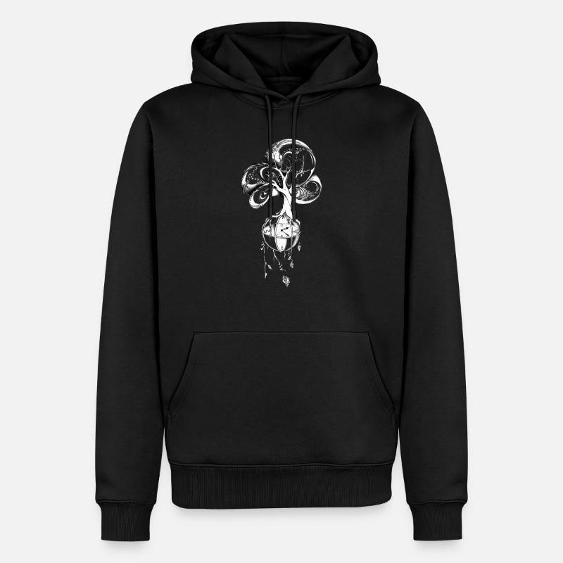 PeacockTree - Männer Premium Bio Hoodie - Schwarz