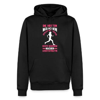 Leichtathletik - Männer Premium Bio Hoodie - Schwarz - Vorne - Nico (187cm)