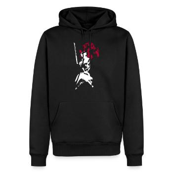 Kendo Japan - Männer Premium Bio Hoodie - Schwarz - Vorne - Nico (187cm)
