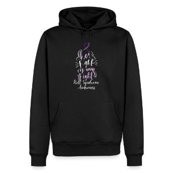 Fight Rett Sydrome RTT Sensibilisierungsunterstützung - Männer Premium Bio Hoodie - Schwarz - Vorne - Nico (187cm)