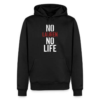 Pas de Lauren Pas de vie - Sweat à capuche Premium bio Homme - noir - Devant - Nico (187cm)