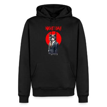Nächtliches Spiel - Männer Premium Bio Hoodie - Schwarz - Vorne - Nico (187cm)