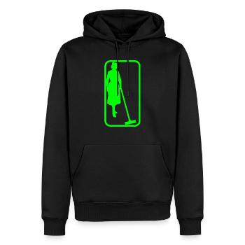 putzfrau - Männer Premium Bio Hoodie - Schwarz - Vorne - Nico (187cm)