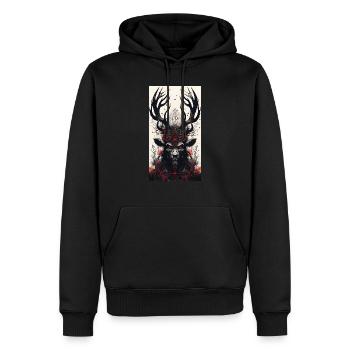 Ziegenbock - Männer Premium Bio Hoodie - Schwarz - Vorne - Nico (187cm)