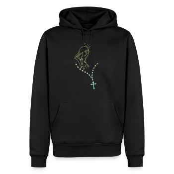 Jungfrau Maria Jesus Bibel Christliche Religion Madona - Männer Premium Bio Hoodie - Schwarz - Vorne - Nico (187cm)