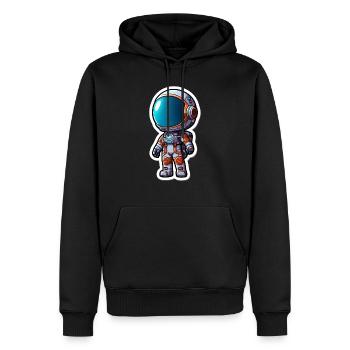 FUTUR ASTRONAUTE CHAUD - Sweat à capuche Premium bio Homme - noir - Devant - Nico (187cm)
