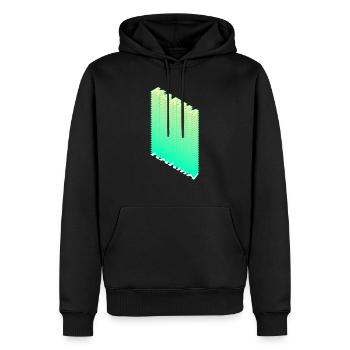 KARMA - Sweat à capuche Premium bio Homme - noir - Devant - Nico (187cm)