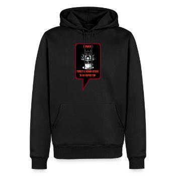 Démon dans le café - Sweat à capuche Premium bio Homme - noir - Devant - Nico (187cm)