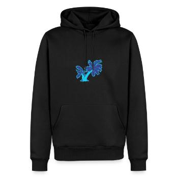Les Palmiers - Sweat à capuche Premium bio Homme - noir - Devant - Nico (187cm)