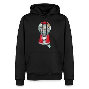 Katzenautomat - Kaugummiautomat - Geschenkidee - Männer Premium Bio Hoodie - Schwarz - Vorne - Nico (187cm)