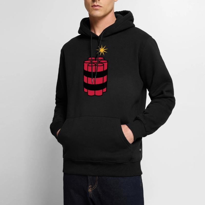 lit tnt dynamite explode explosion spre Men’s Premium Organic Hoodie