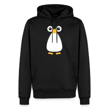 Vecteur mignon pingouin - Sweat à capuche Premium bio Homme - noir - Devant - Nico (187cm)