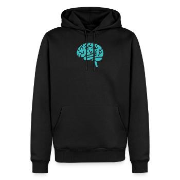 anatomie cérébrale organe du corps médecine humaine cellules - Sweat à capuche Premium bio Homme - noir - Devant - Nico (187cm)