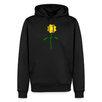Blume gelb Butterblume - Männer Premium Bio Hoodie - Schwarz - Vorne - Nico (187cm)