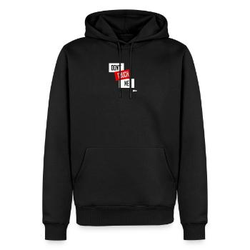 DON'T TOUCH ME (please) - Männer Premium Bio Hoodie - Schwarz - Vorne - Nico (187cm)
